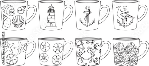 Ancient greek coins with mythological and architectural designs Vector