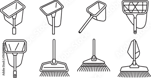 Illustrations of various types of lamps with different shapes and designs Vector