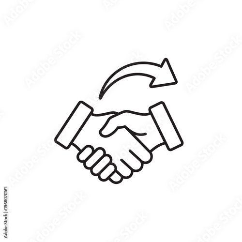 Professional Handshake Illustration representing Agreement and Partnership