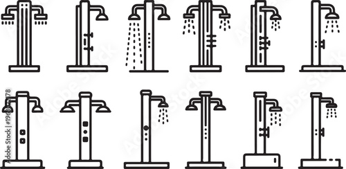 A collection of vintage-style incense burners with intricate designs Vector