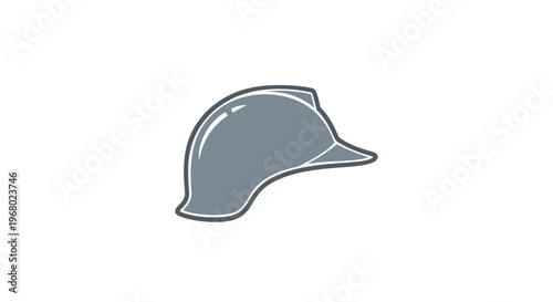 Simple grey hard hat icon design.