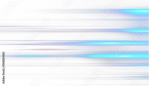 Abstract Neon Light Speed Lines Background PNG Futuristic Tech Blue Energy Rays Motion Effect