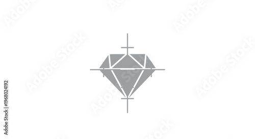 Gray diamond shape with white lines.