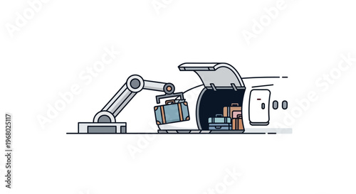 Industrial robotic arm in factory setting.