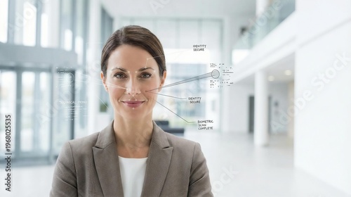Free Download Businesswoman with futuristic interface. - GFXLoad