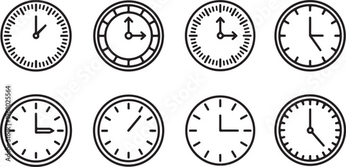 Circular arrows diagrams illustrating different directional patterns and rotations Vector