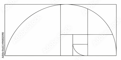 Geometric illustration of the golden ratio within a square frame