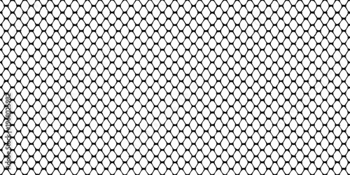 Close up of a black netting pattern against a white background