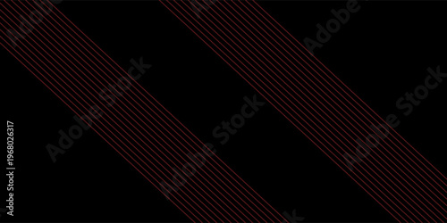 Red and black vector 3d futuristic tech glow and shinning line simple modern abstract banner. Vector