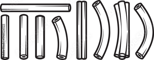 Surgical instruments set including retractor, hemostats, scissors and forceps Vector