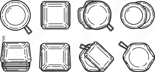 Assorted mechanical components and fasteners illustrated in cross-section Vector