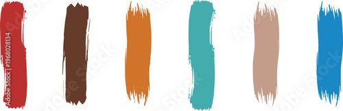 paint vertical brush strokes color swatches palette texture sample
