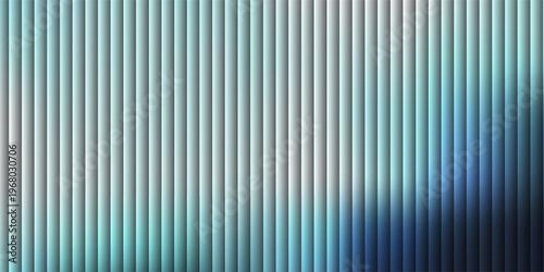 Metallic reeded glass with cool blue highlights and fluid distortion. Bright holographic lines and iridescent waves bring a futuristic shine. Ideal for abstract interfaces or modern UI design.