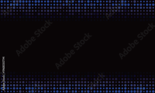 黒背景ドットのグラデーション上下フレーム（青）