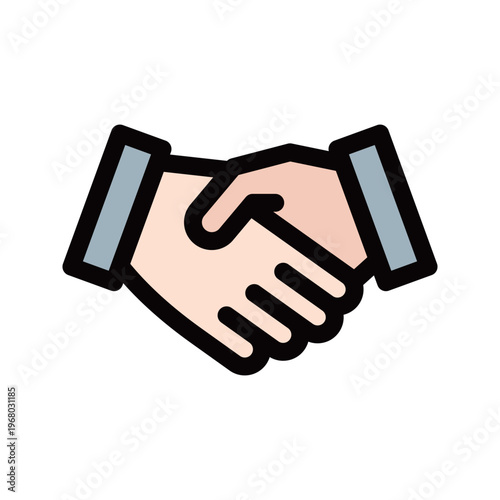 シンプルな握手アイコン