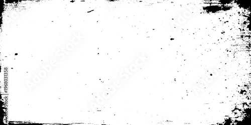 Grunge texture background with black and white distressed effect vector