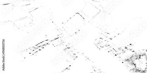 Black grunge texture with scratches and smudges on white background vector graphic design element
