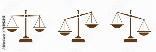 Minimal Justice Scale Icon Set Collection – Modern Law Balance Symbols, Legal Equality Concept, Court Justice System, Lawyer and Judge Tools, Clean Professional Vector Illustration Pack