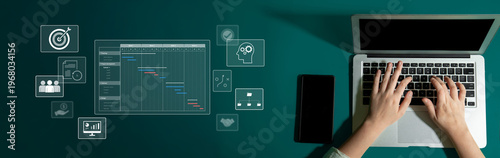 Project management dashboard showing timeline, tasks, milestones, and workflows for planning, tracking, and executing successful business or team projects Latch