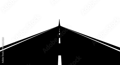 asphalt highway road vector illustration with white markings flat design