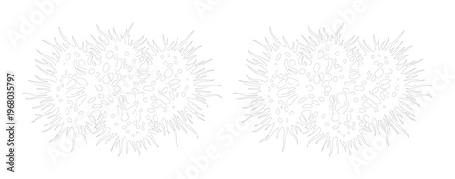 Minimalist white fluffy cloud vector, soft textured cotton candy shapes, light airy decorative elements for sky background design