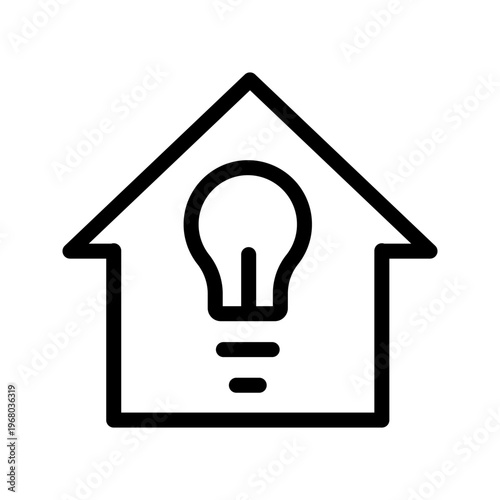 Creative house with lightbulb icon modern idea home, innovation and smart living inspiration concept visual
