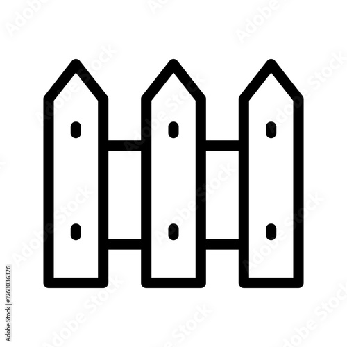 Durable fence icon modern boundary security, property protection and outdoor enclosure concept visual