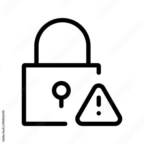 Urgent security alert icon modern warning notification, threat detection and system protection visual