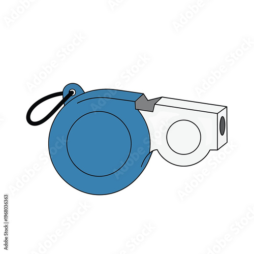 Blue and white plastic keychain holder.