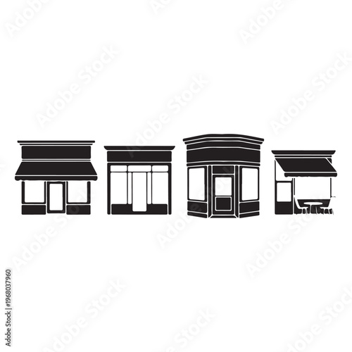 Cafe shop icon featuring outdoor seating and cozy urban lifestyle concept