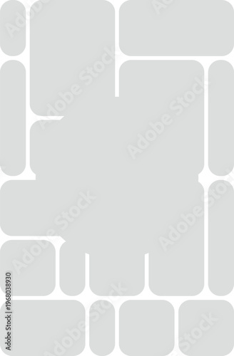 Vector gray shapes on white background for design and layout