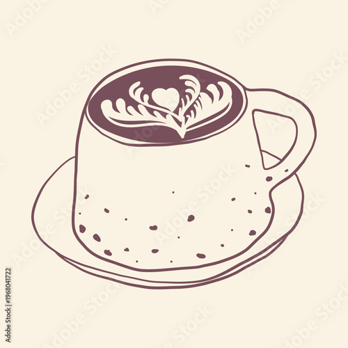 Coffee cups doodle set. coffee cup hand drawn line signs. Outline coffee cups. Vector illustration for branding menus, packaging, posters and social media
