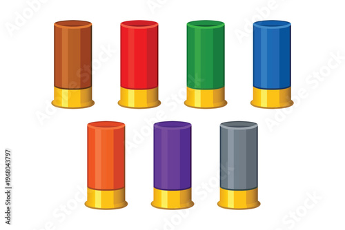 colorful shotgun shell cartoon illustration
