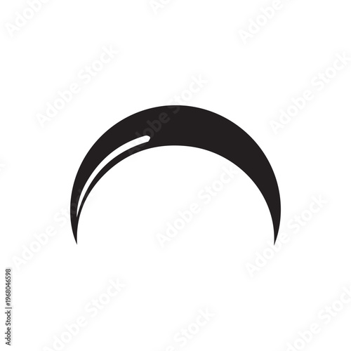 Elegant Black Stylized Arc Design Simple Graphic Element Minimalist Logo Concept