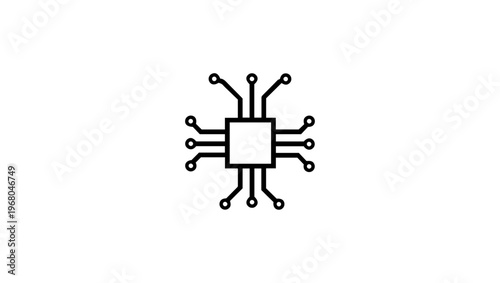 neural Icon on White Background - Simple Vector Illustration Free Vector, Automation  Connection icon logo, Cube network icon. Blockchain symbol modern, simple, vector, Abstract neural network logo 