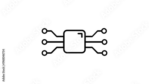 neural Icon on White Background - Simple Vector Illustration Free Vector, Connection icon logo, Cube network icon. Blockchain symbol modern, simple, vector, Abstract neural network logo variations