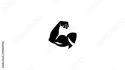 Biceps vector editable file, biceps logo, Muscular Icon Illustrations & Vectors, Arm icon. Simple solid style. Muscle, strong, power, protein, strength, bicep, man, hand, flex, body, muscular