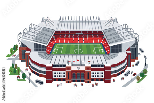 Architectural Arena: A vibrant illustration showcasing the grandeur and intricate design of a colossal stadium, where the excitement of sports and entertainment comes alive. 