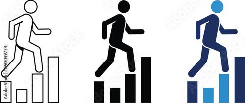 Progress and growth three stages of achievement and career advancement