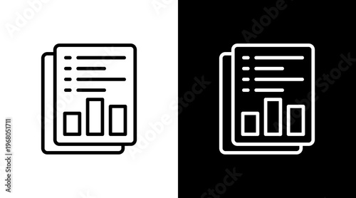 Progress Report White Icon Set Design