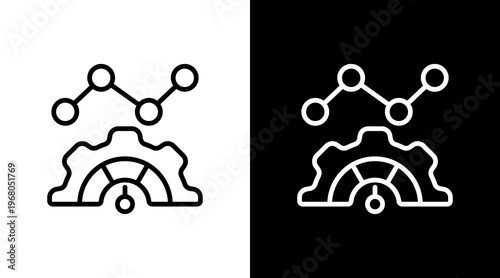 Performance Metrics White Icon Set Design