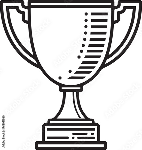 An elegant illustration of a trophy, symbolizing victory and accomplishment. A simple and classic design.