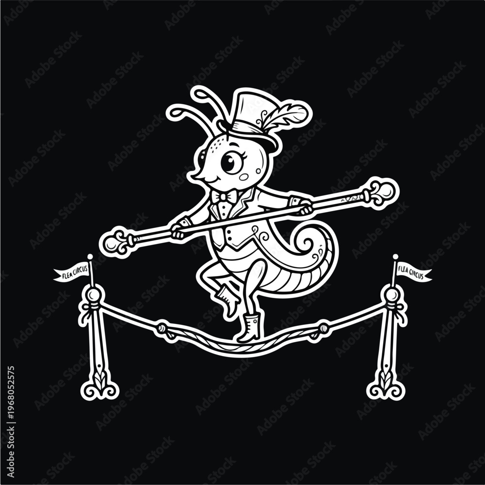 Fototapeta premium Insect Wearing Top Hat.