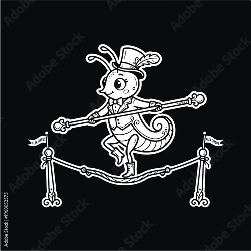 Insect Wearing Top Hat.