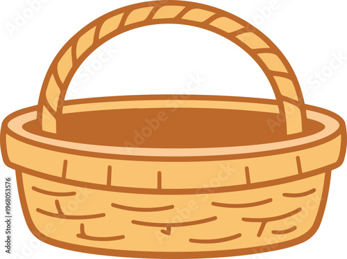 empty wicker basket