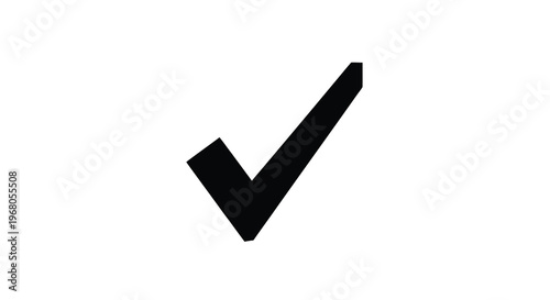 A simple minimalist image featuring a black checkmark against a plain white background high quality professional
