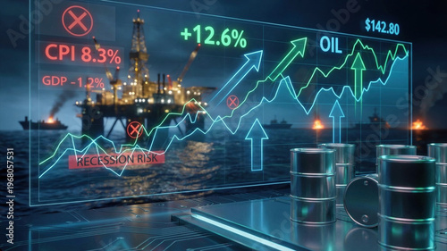 representing the rise in global energy market oil prices