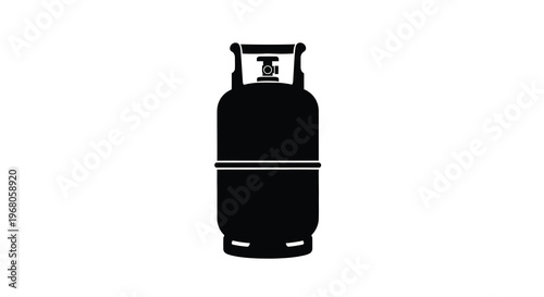 A black silhouette depicts a propane tank commonly used for gas storage and outdoor appliances