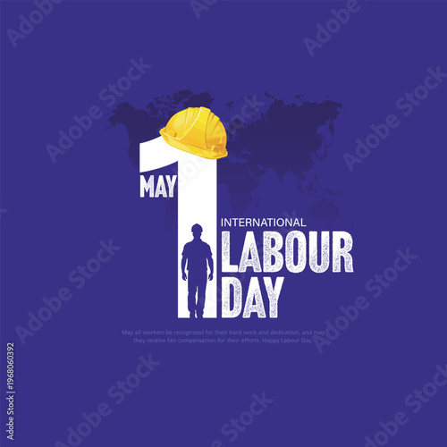 Happy Labour day or international workers day creative vector illustration design for 1st may. labor day and may day celebration.