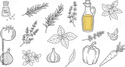 Fresh Ingredients for Cooking and Healthy Eating